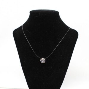 colgante plata flor