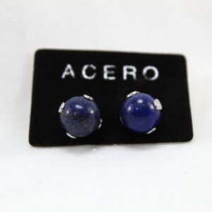 Alternative view of Pendientes de piedra y acero