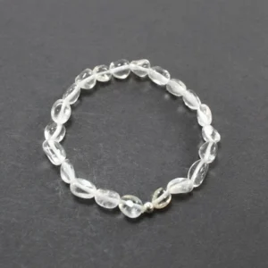 pulsera de cuarzo transparente de pepitas