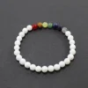 pulsera jade blanco con 7 chakras