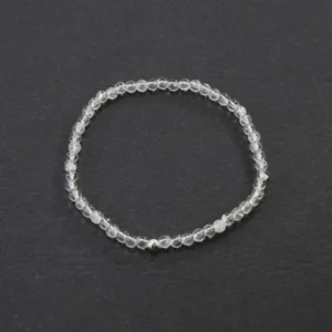 pulsera de cuarzo transparente de hombre