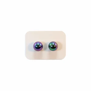 pendientes perla negra 8mm carton