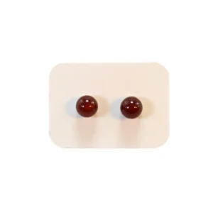 pendientes cornalina 6mm carton