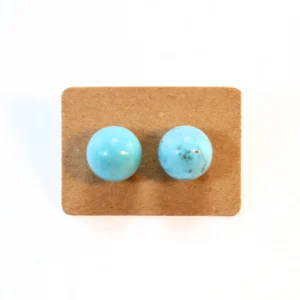 pendientes turquesa 10mm carton