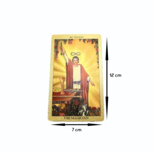 medida cartas tarot dorado Rider