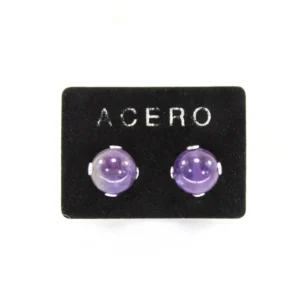 pendientes amatista 10mm