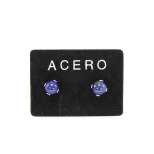 pendientes lapislázuli 6mm