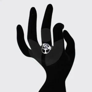 anillo acero árbol de la vida