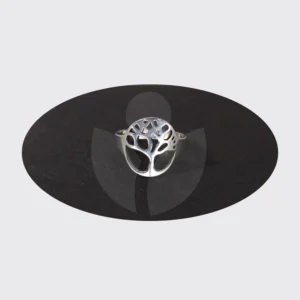 anillo acero árbol vida