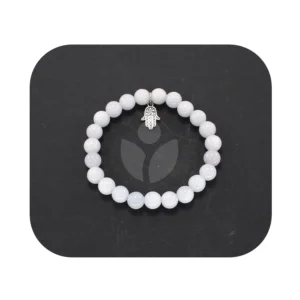 pulsera de aguamarina bola 8mm