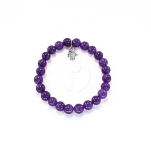 pulsera de amatista bola 8mm
