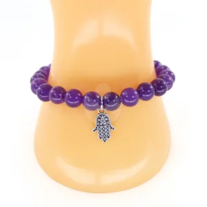 pulsera de amatista bola 8mm