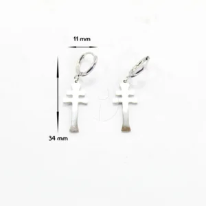 pendientes cruz de caravaca medidas