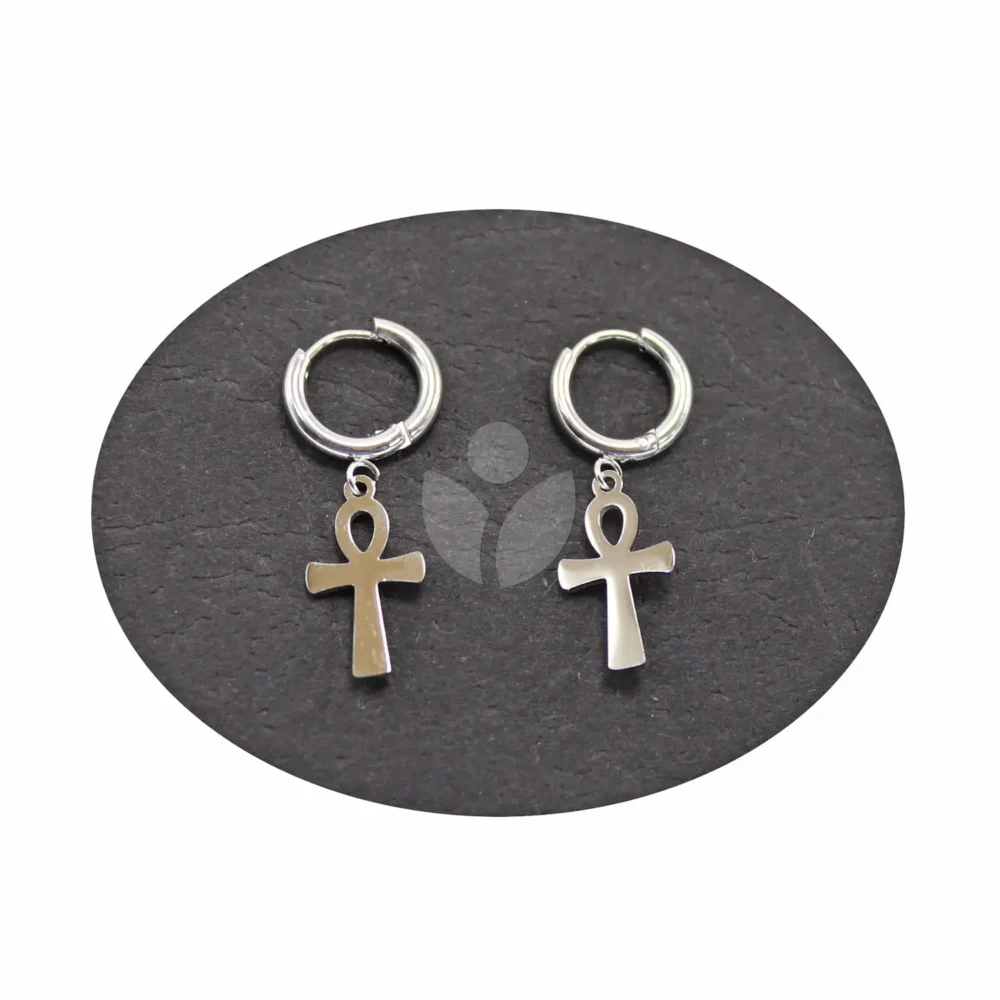 pendientes cruz egipcia