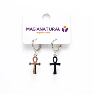 pendientes cruz egipcia carton