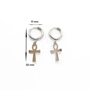 pendientes cruz egipcia medidas