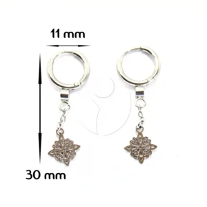 pendientes nudo de brujas medidas