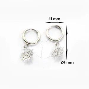 pendientes sol medidas