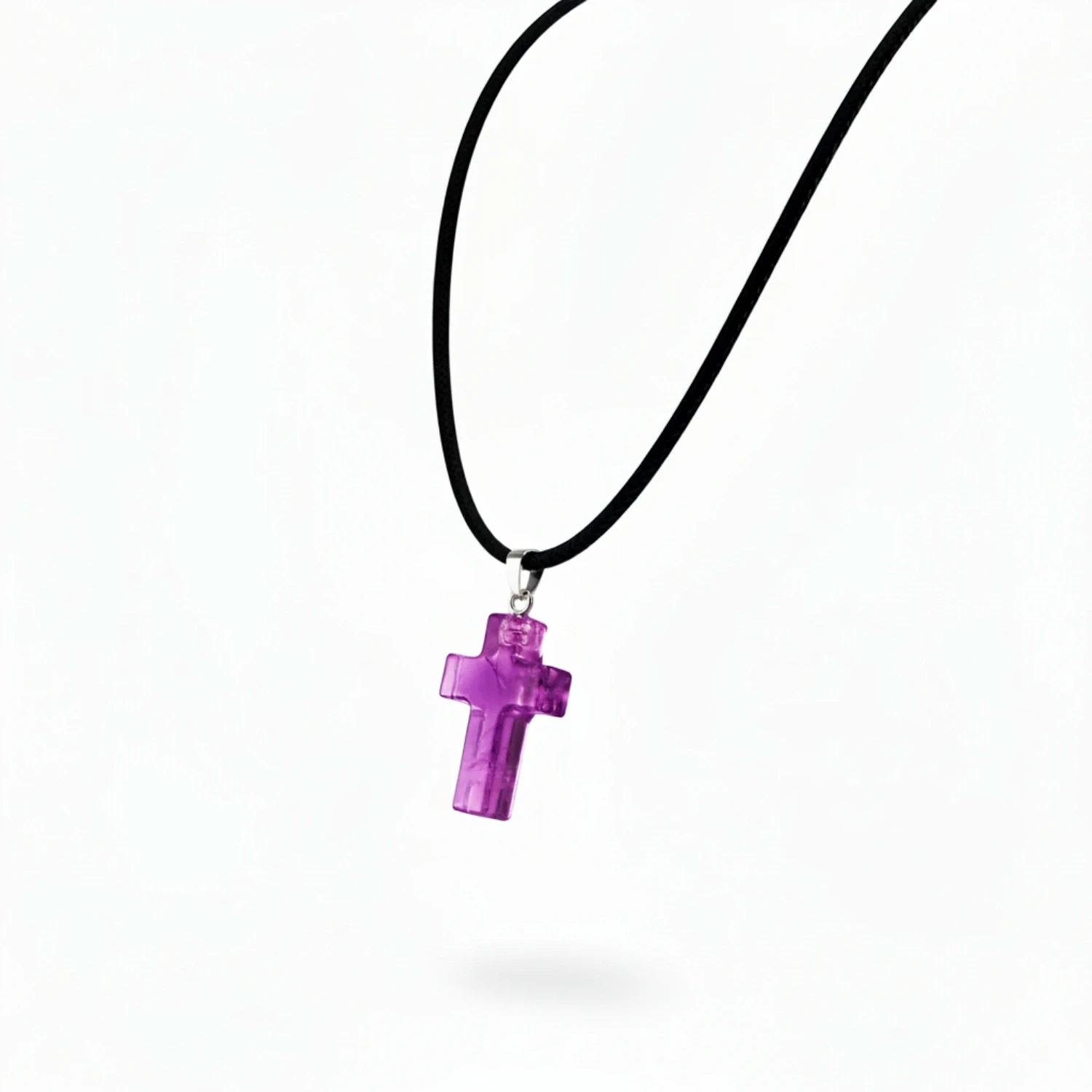 colgante cruz amatista