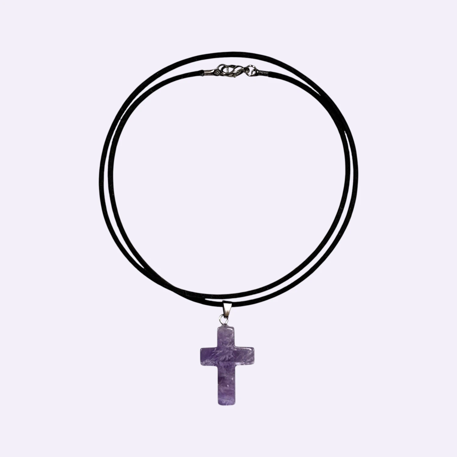 colgante cruz amatista