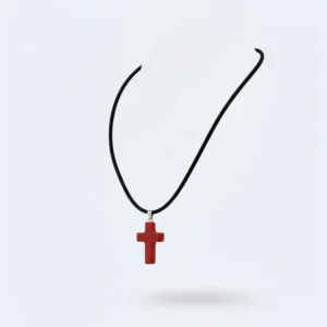colgante cruz jaspe rojo