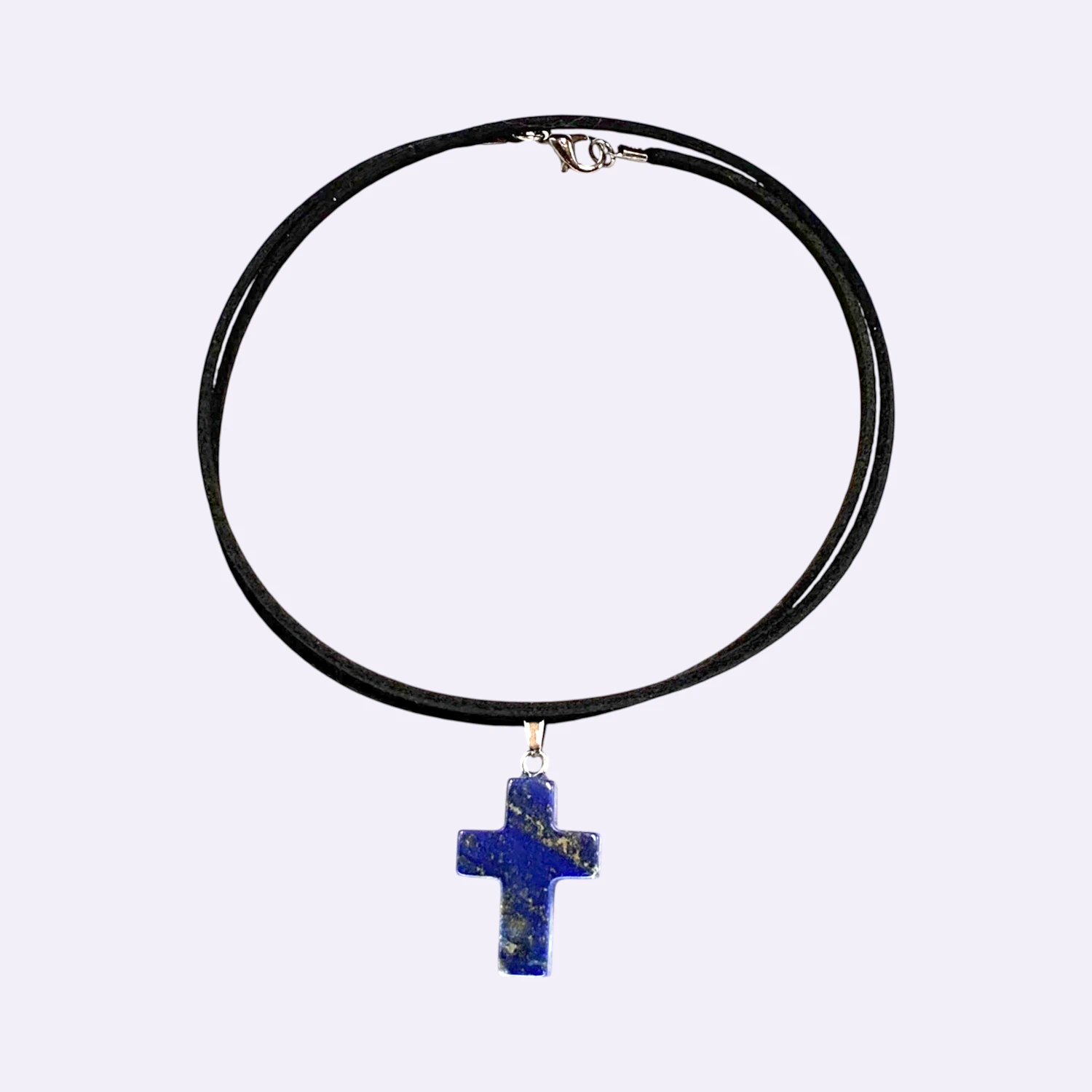 colgante cruz lapislazuli