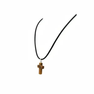 colgante cruz ojo de tigre