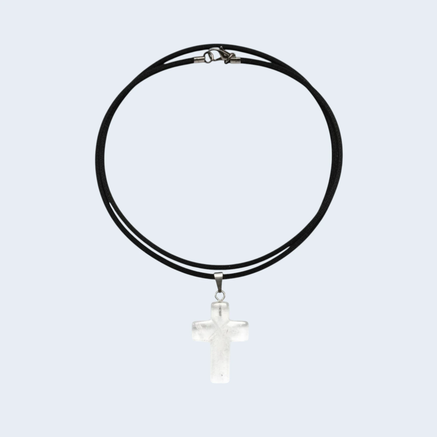 colgante cuarzo transparente