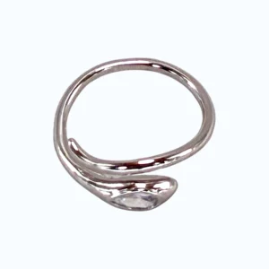 anillo serpiente y brillante ajustable