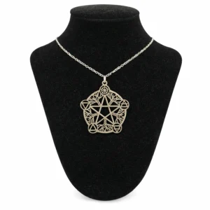 colgante pentagrama elemental de acero