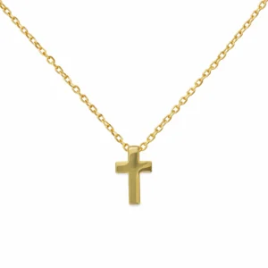 cruz de acero dorado 12x8mm