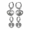 pendientes de corazón de acero