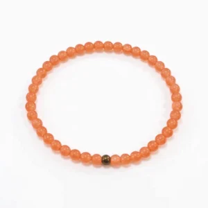 pulsera ce calcedonia naranja hombre