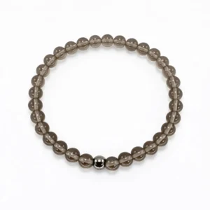 pulsera cuarzo ahumado 6mm