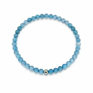 pulsera cuarzo azul 4mm de bola