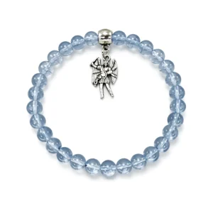 pulsera cuarzo azul 6mm con San Miguel