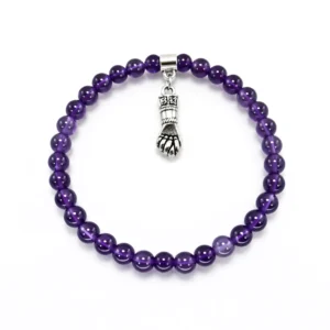 pulsera de amatista con charm