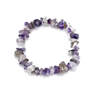 pulsera elástica de amatista piedra chik
