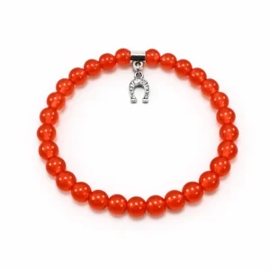 pulsera de calcedonia roja