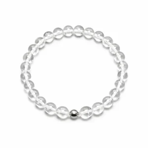 pulsera de cuarzo transparente 6mm