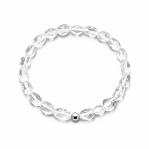 pulsera de cuarzo transparente