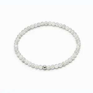 pulsera de piedra luna 4mm de hombre