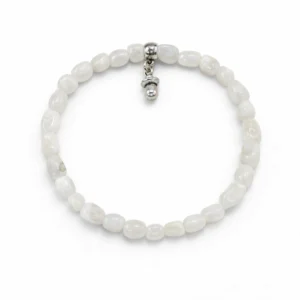 pulsera piedra luna pepitas con charm