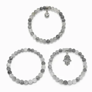 pulseras de cuarzo gris
