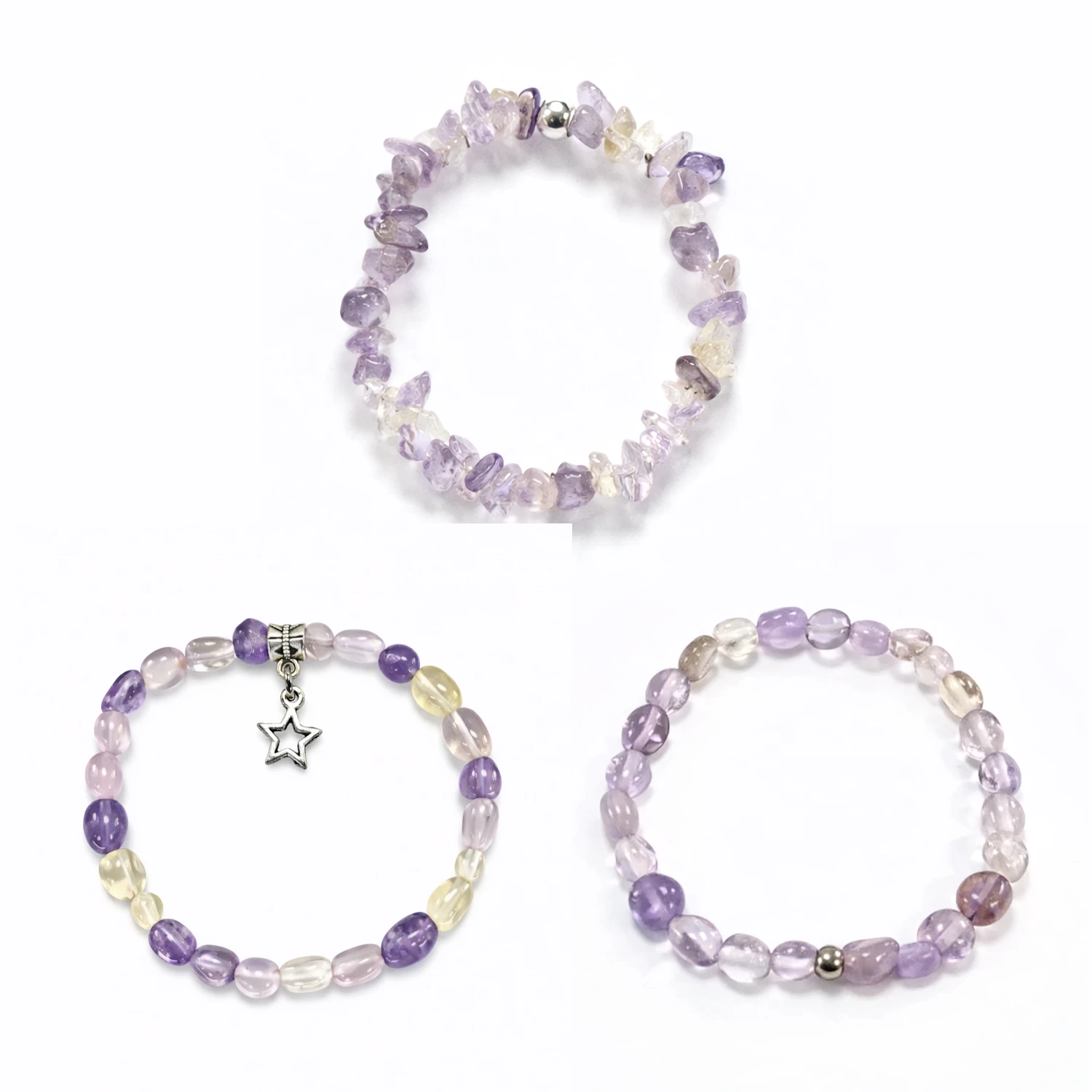 pulseras elásticas de ametrino