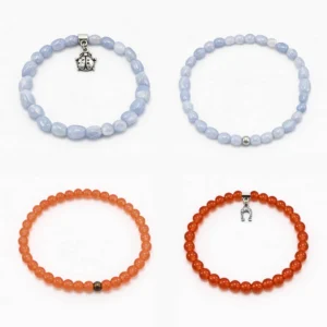 pulseras elásticas de calcedonia