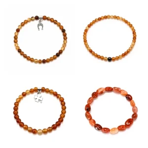 pulseras elásticas de carneola