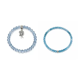 pulseras elásticas de cuarzo azul