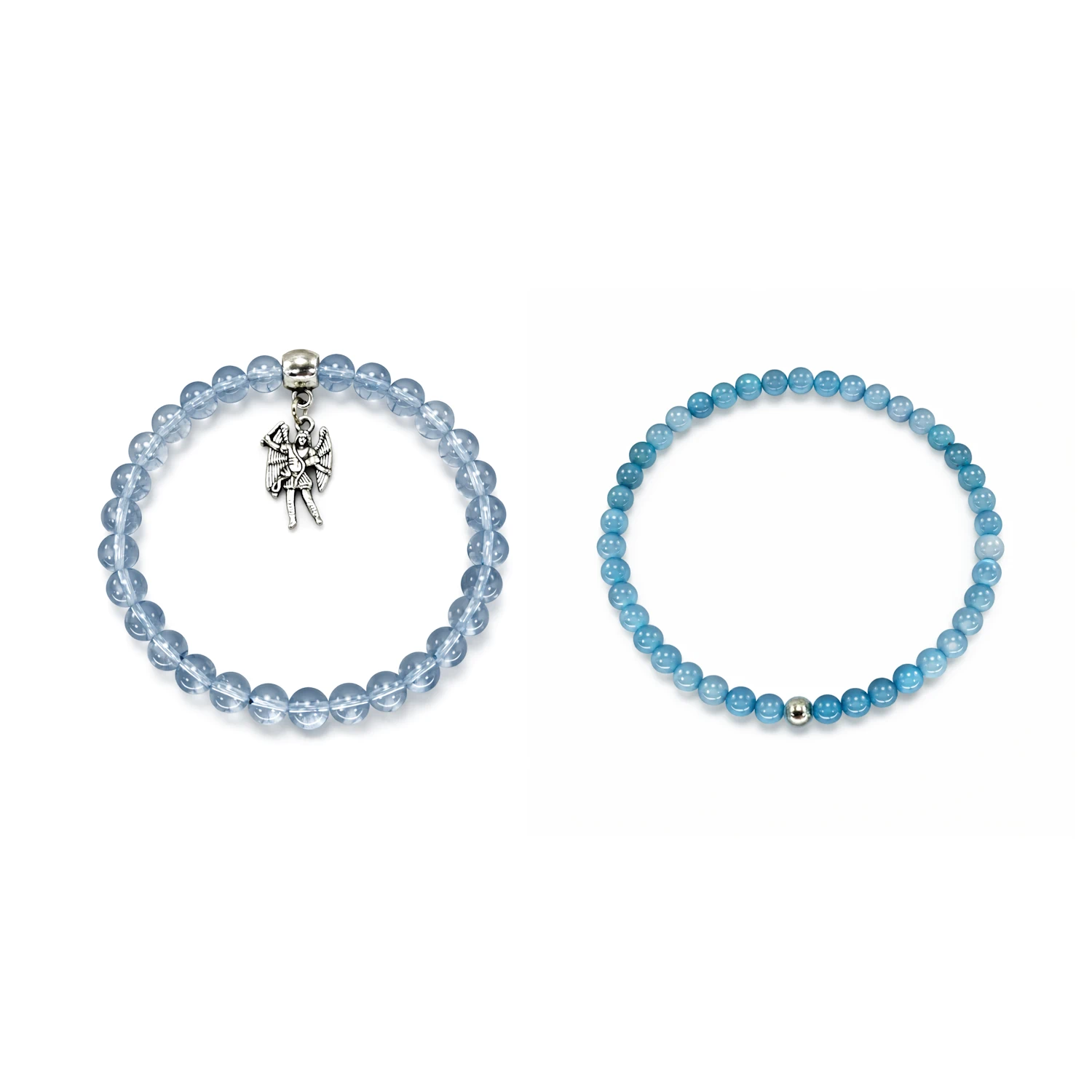 pulseras elásticas de cuarzo azul