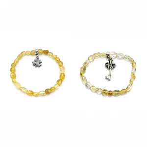 pulseras elásticas de cuarzo citrino